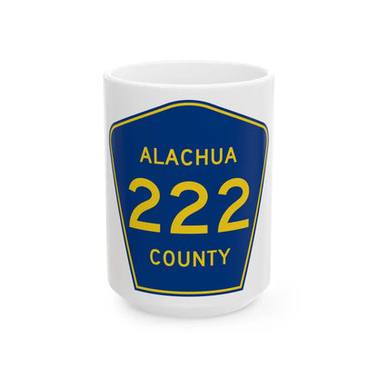 Alachua County 222 (Florida) (Road Sign) White Coffee Mug 15oz - Go Mug Yourself