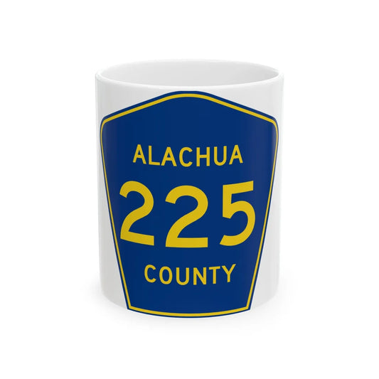 Alachua County 225 (Florida) (Road Sign) White Coffee Mug 11oz - Go Mug Yourself