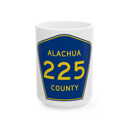 Alachua County 225 (Florida) (Road Sign) White Coffee Mug 15oz - Go Mug Yourself