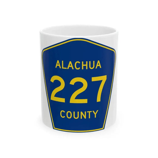 Alachua County 227 (Florida) (Road Sign) White Coffee Mug 11oz - Go Mug Yourself