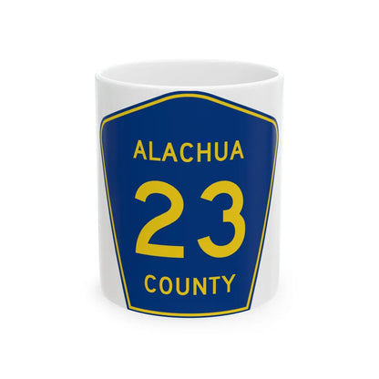Alachua County 23 (Florida) (Road Sign) White Coffee Mug 11oz - Go Mug Yourself