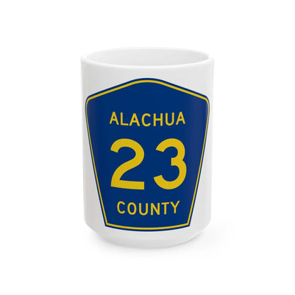 Alachua County 23 (Florida) (Road Sign) White Coffee Mug 15oz - Go Mug Yourself