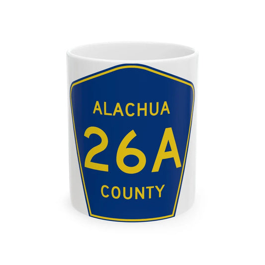Alachua County 26A (Florida) (Road Sign) White Coffee Mug 11oz - Go Mug Yourself