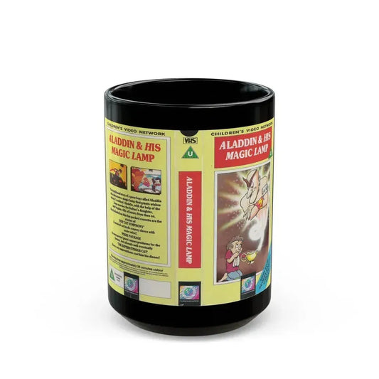 ALADDIN AND HIS MAGIC LAMP (VHS COVER) - Black Coffee Mug 15oz - Go Mug Yourself