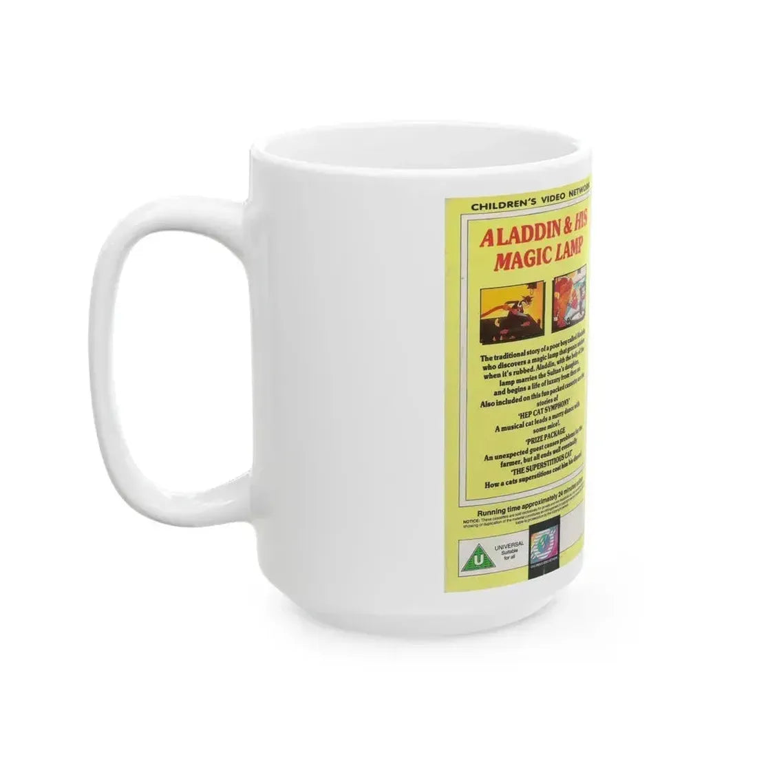 ALADDIN AND HIS MAGIC LAMP (VHS COVER) - White Coffee Mug - Go Mug Yourself