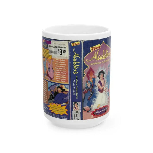 ALADDINS ARABIAN ADVENTURES MAGIC MAKERS (VHS COVER) - White Coffee Mug 15oz - Go Mug Yourself