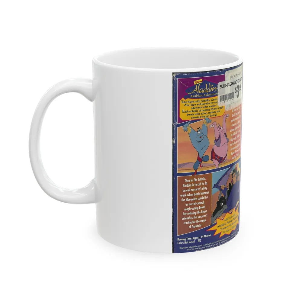 ALADDINS ARABIAN ADVENTURES MAGIC MAKERS (VHS COVER) - White Coffee Mug-Go Mug Yourself