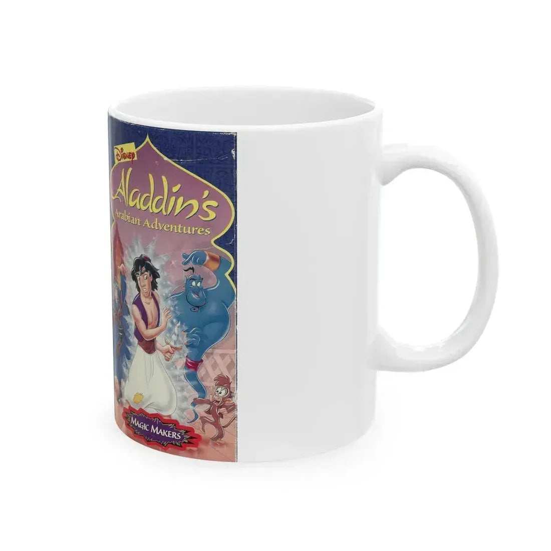 ALADDINS ARABIAN ADVENTURES MAGIC MAKERS (VHS COVER) - White Coffee Mug - Go Mug Yourself