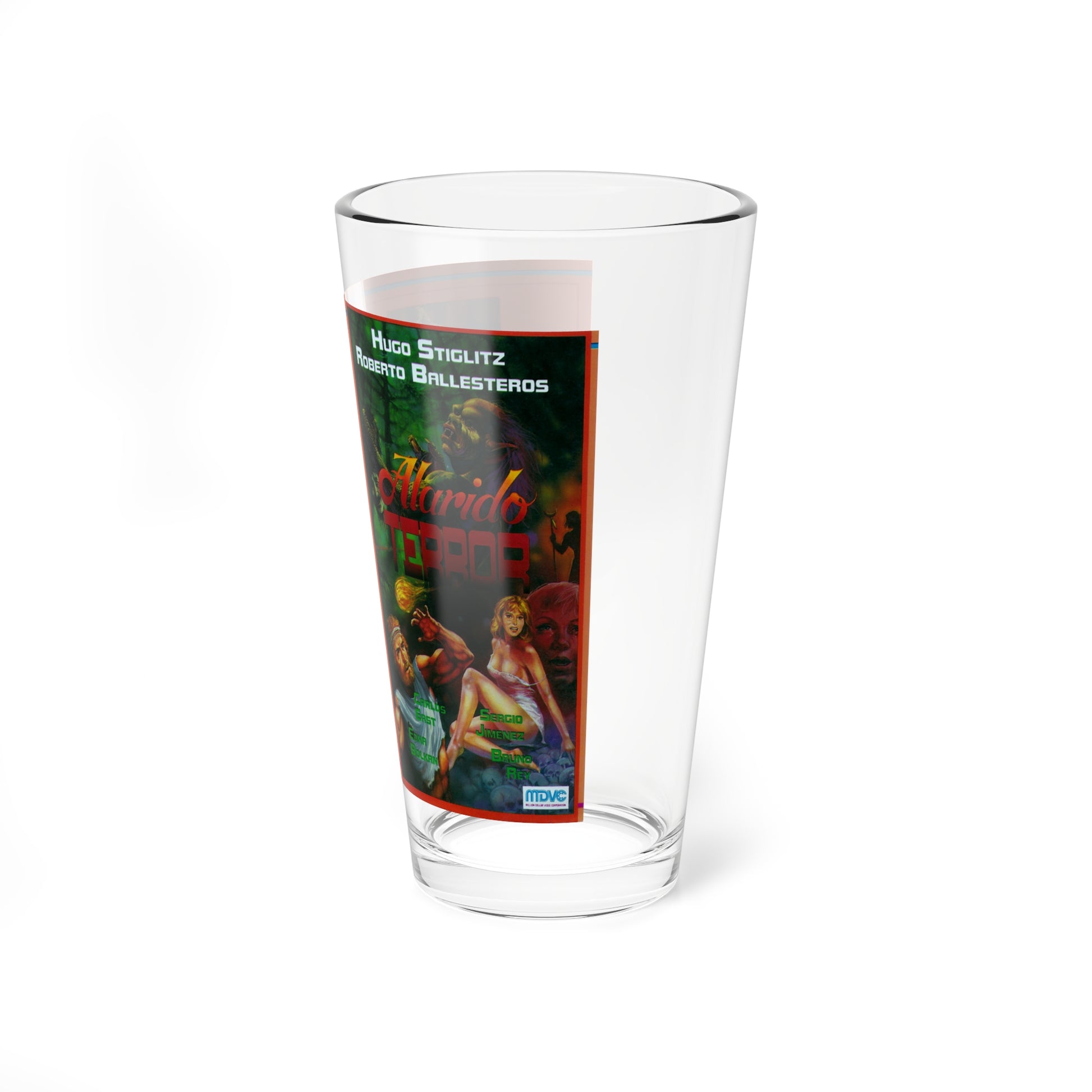 ALARIDO TERROR (VHS COVER) Pint Glass 16oz-Go Mug Yourself