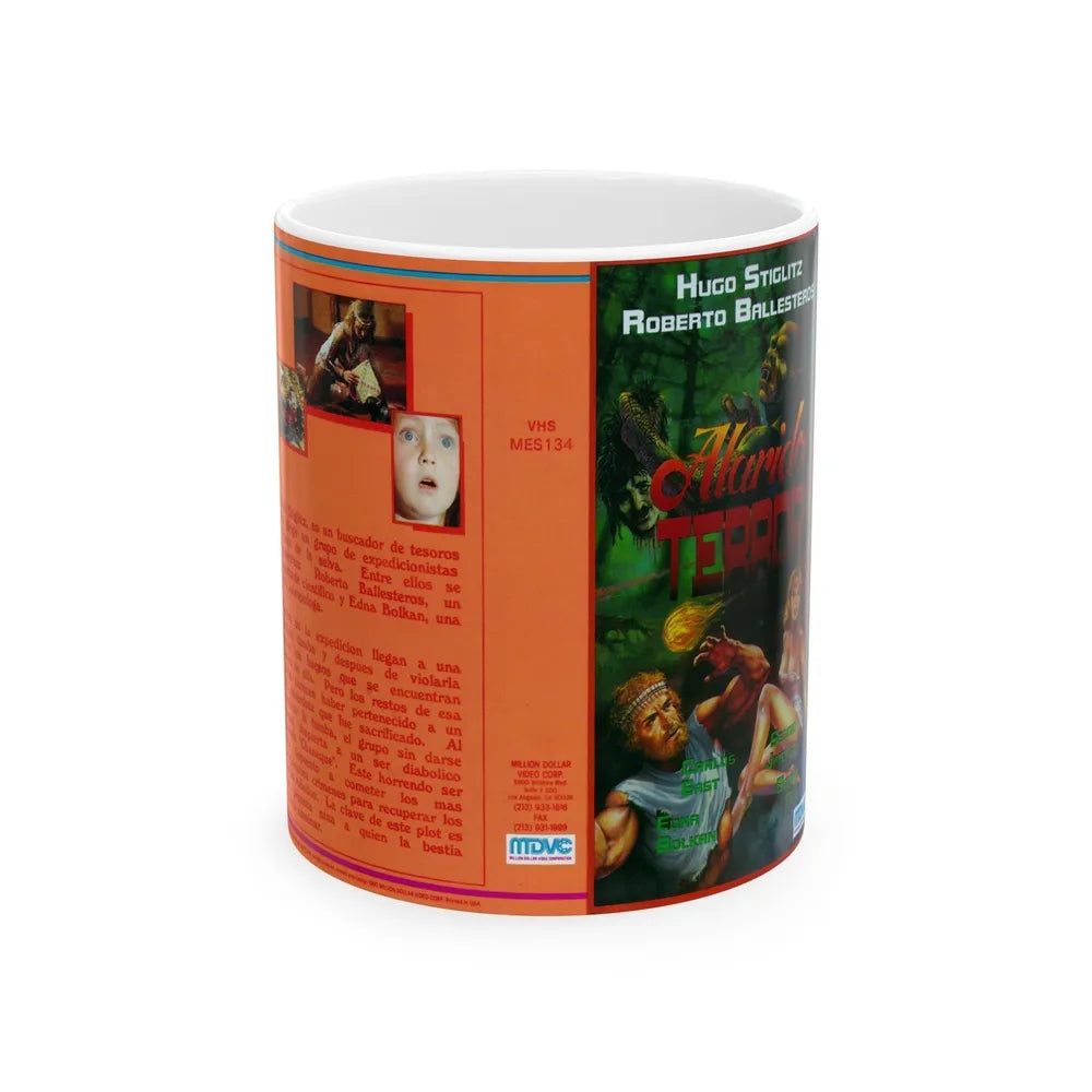 ALARIDO TERROR (VHS COVER) - White Coffee Mug-11oz-Go Mug Yourself