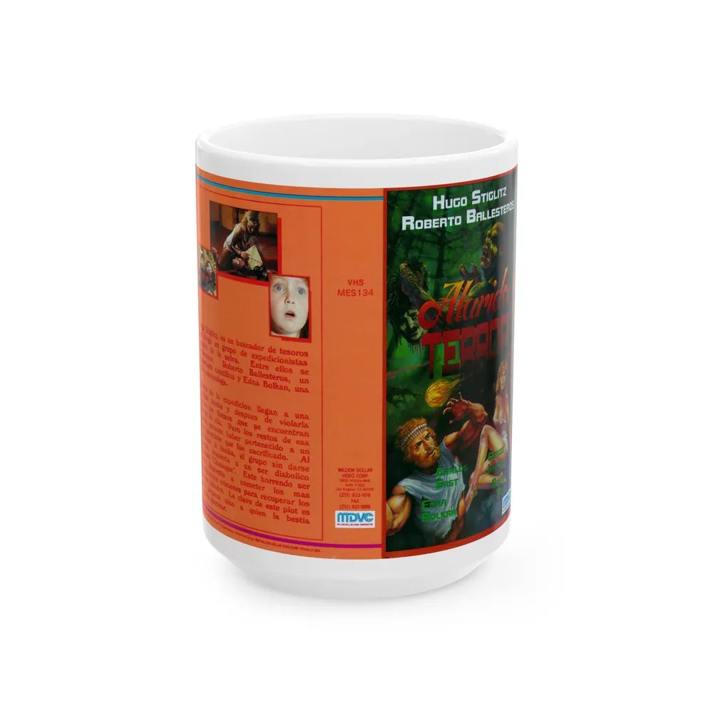 ALARIDO TERROR (VHS COVER) - White Coffee Mug-15oz-Go Mug Yourself