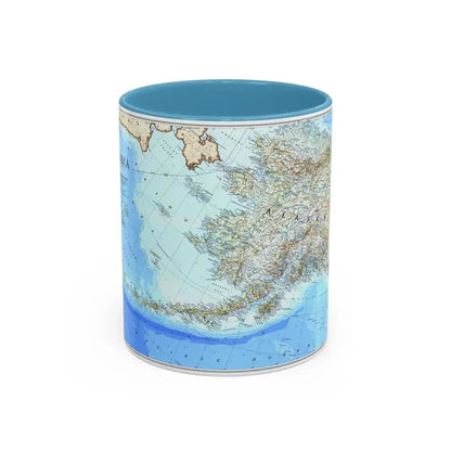 Alaska 1 (1994) (Map) Accent Coffee Mug 11oz Light Blue - Go Mug Yourself