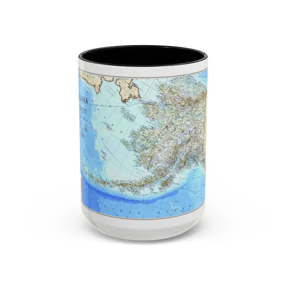 Alaska 1 (1994) (Map) Accent Coffee Mug 15oz Black - Go Mug Yourself