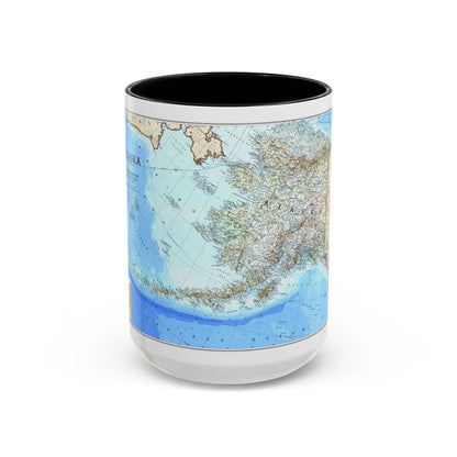 Alaska 1 (1994) (Map) Accent Coffee Mug-15oz-Black-Go Mug Yourself