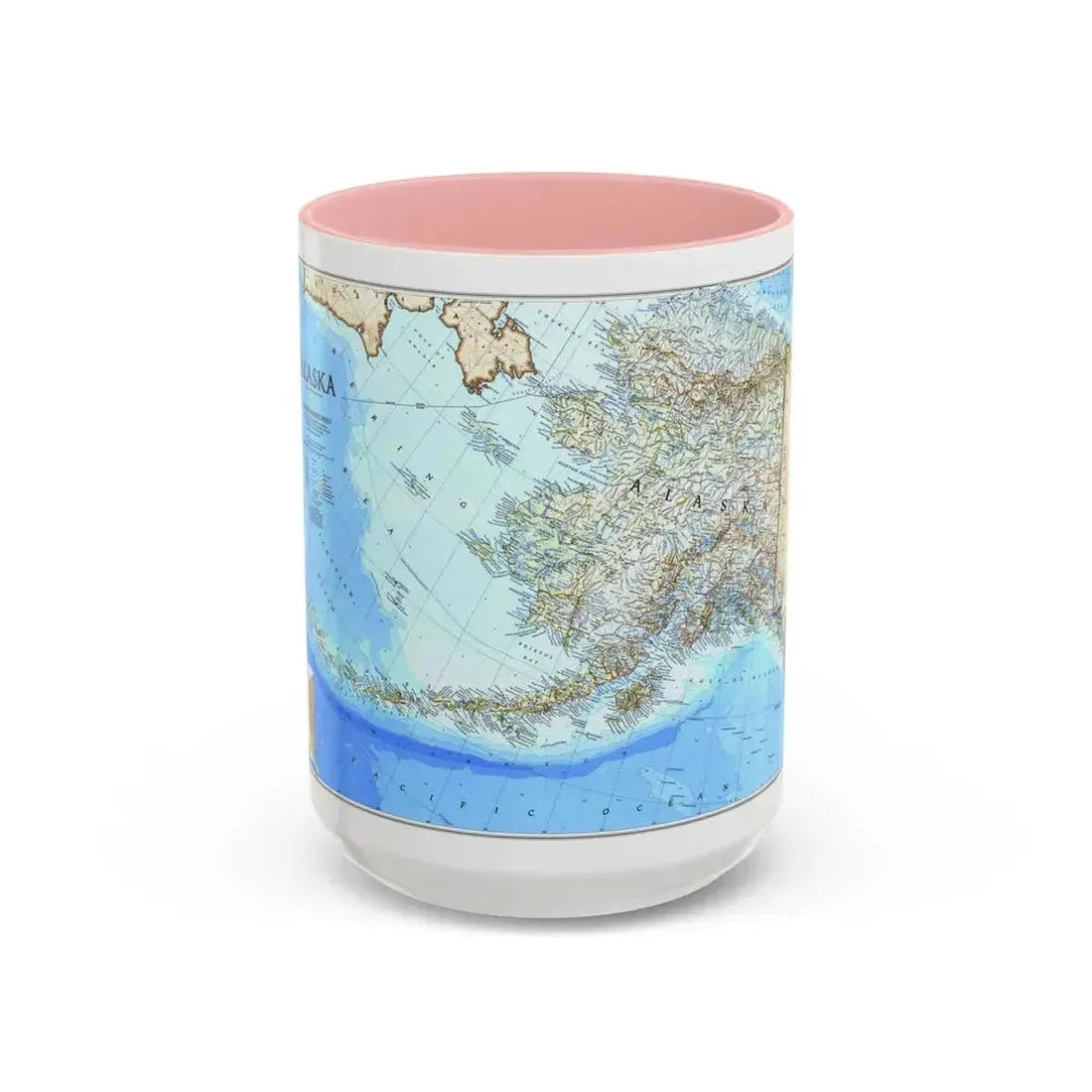 Alaska 1 (1994) (Map) Accent Coffee Mug 15oz Pink - Go Mug Yourself