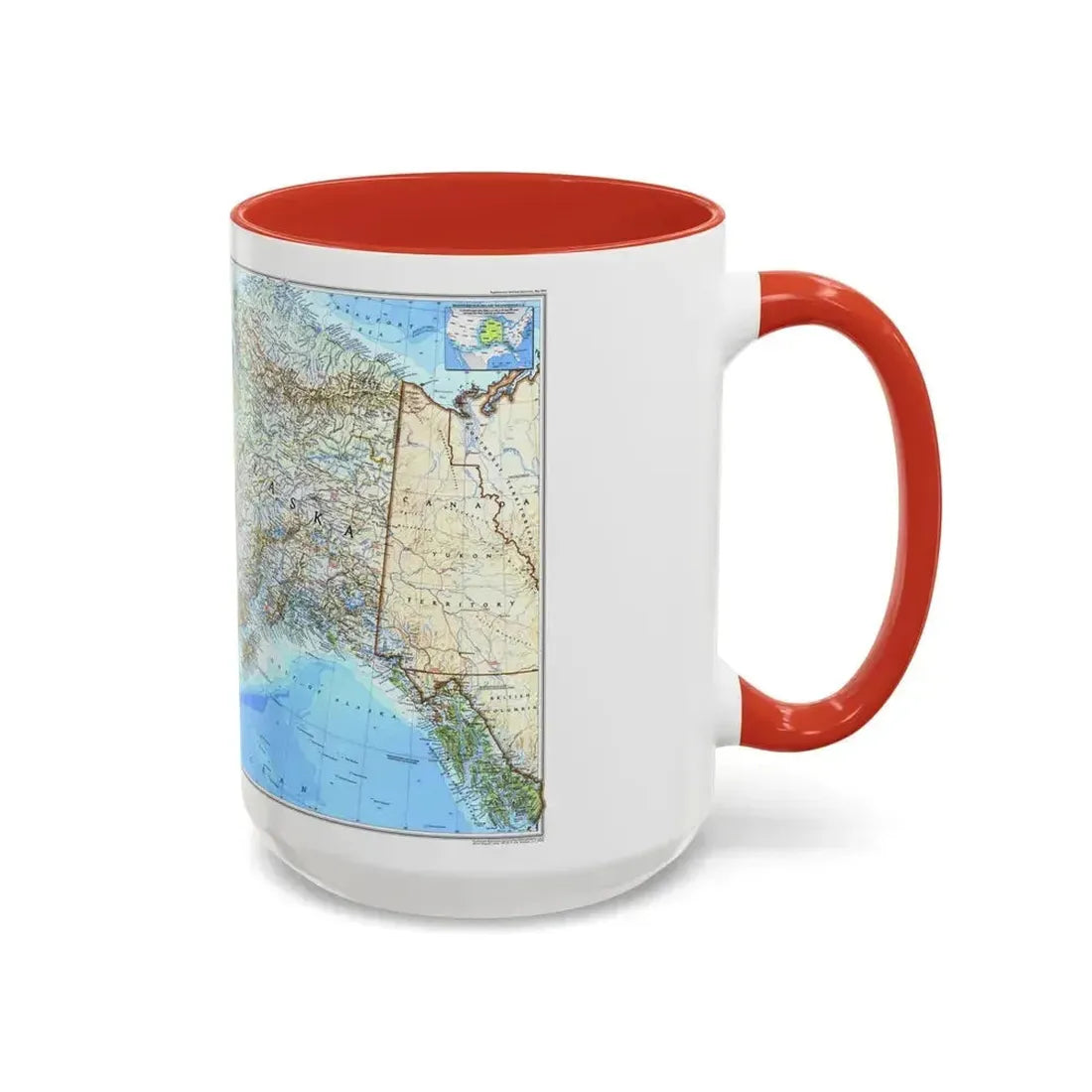 Alaska 1 (1994) (Map) Accent Coffee Mug - Go Mug Yourself