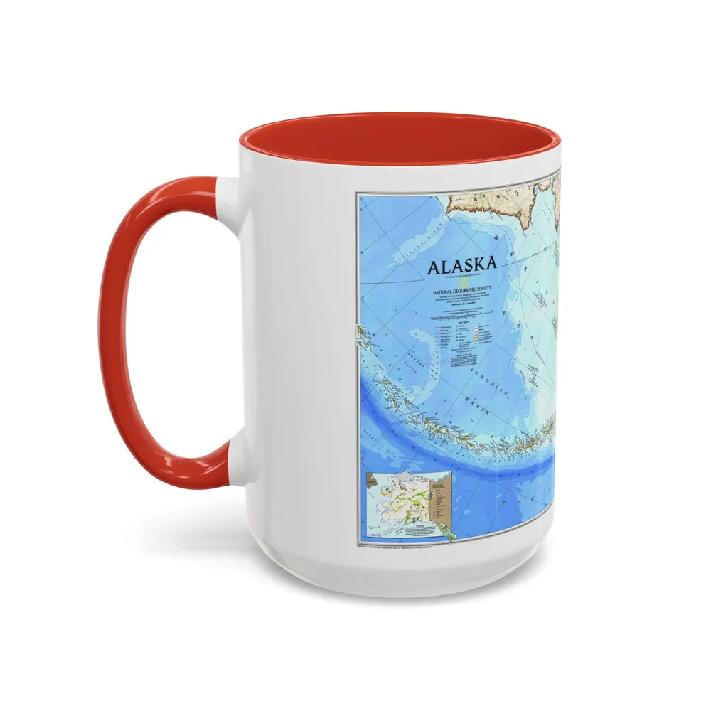 Alaska 1 (1994) (Map) Accent Coffee Mug-Go Mug Yourself