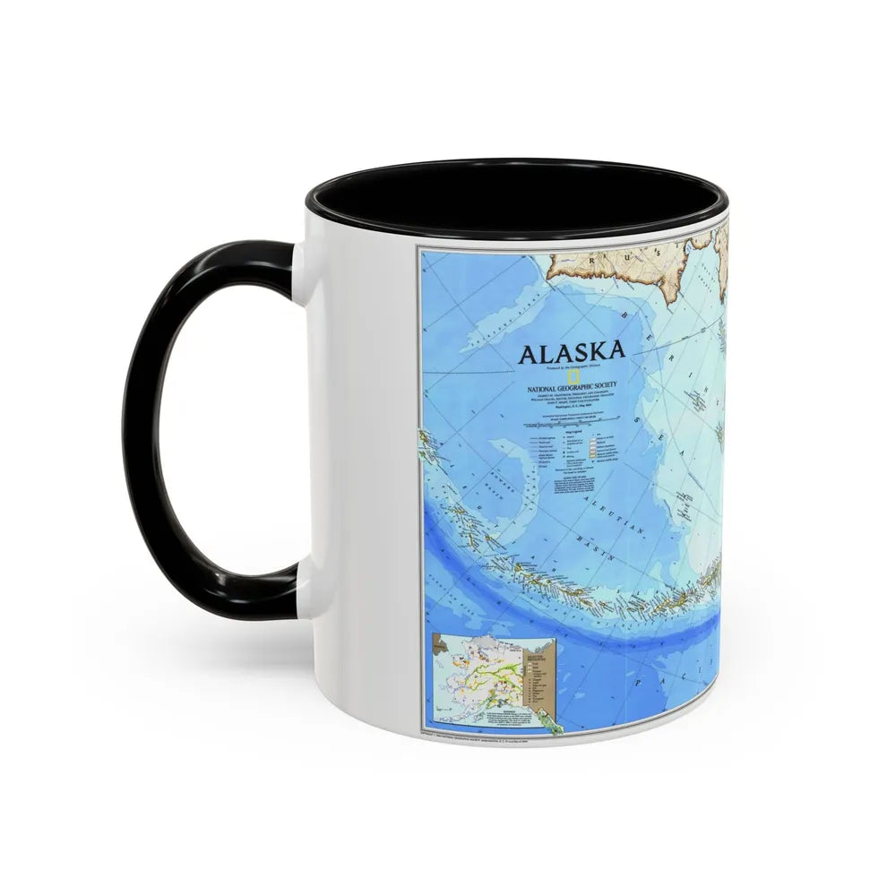 Alaska 1 (1994) (Map) Accent Coffee Mug-Go Mug Yourself