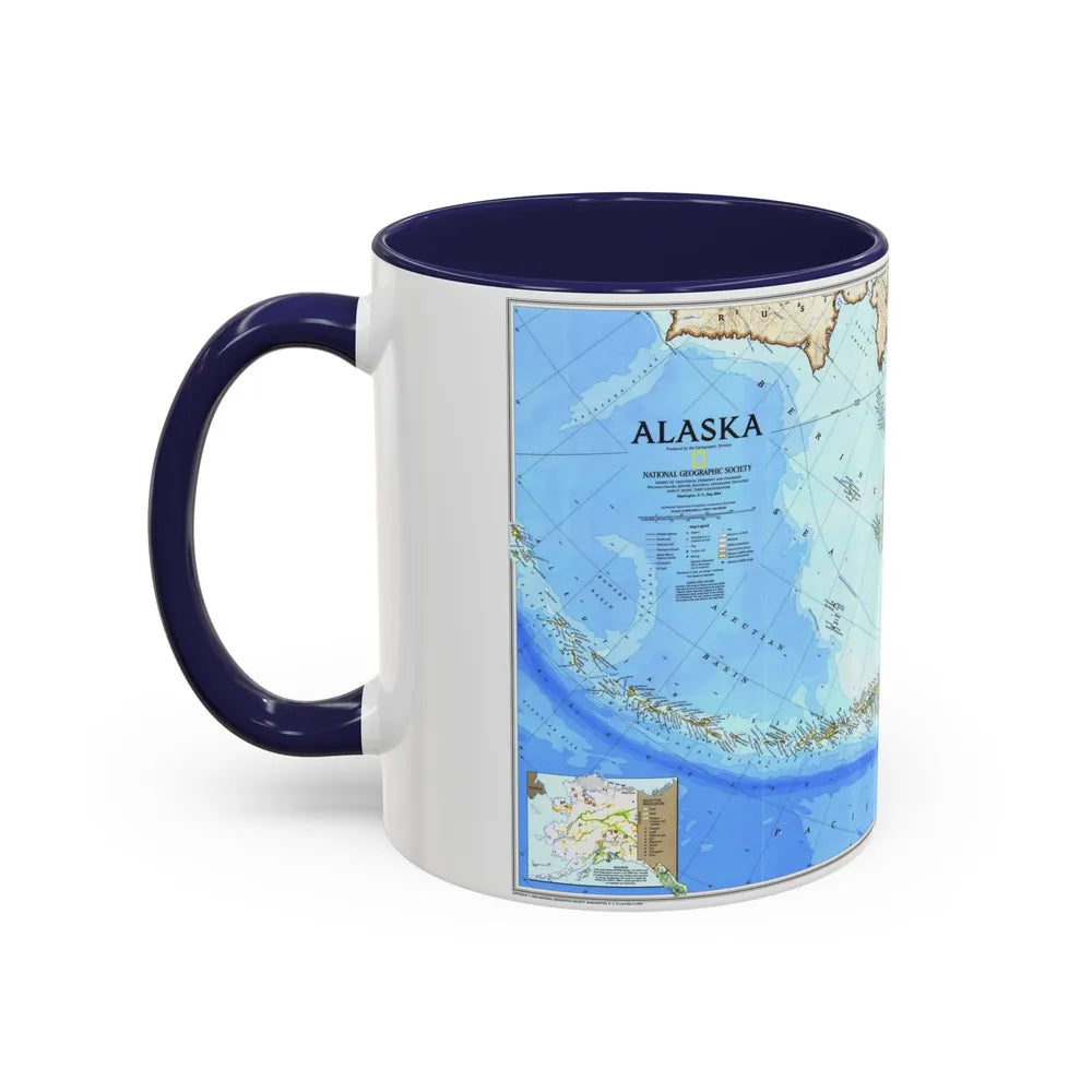 Alaska 1 (1994) (Map) Accent Coffee Mug-Go Mug Yourself