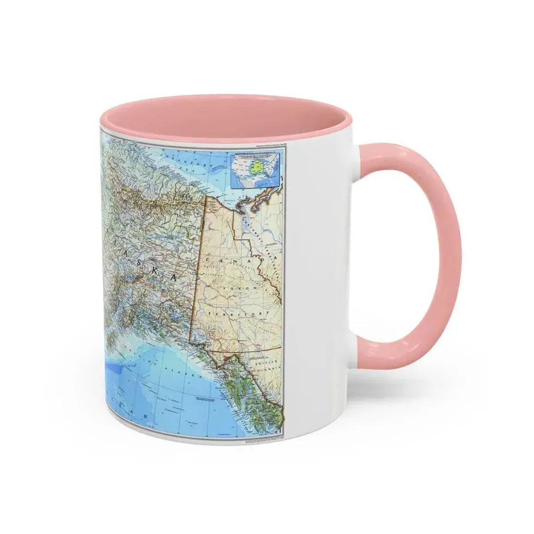 Alaska 1 (1994) (Map) Accent Coffee Mug - Go Mug Yourself