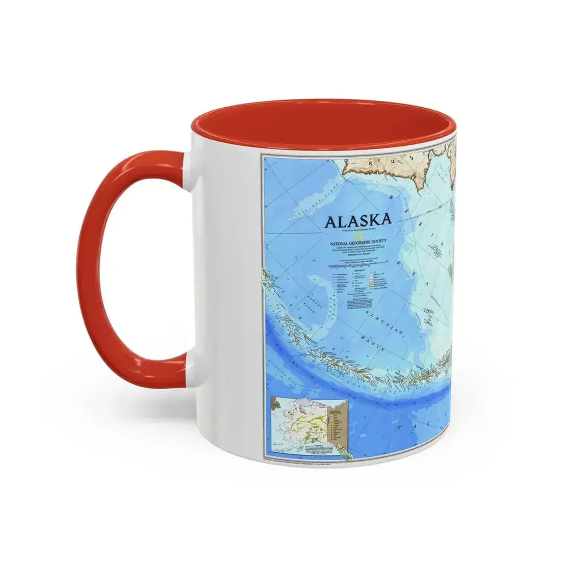 Alaska 1 (1994) (Map) Accent Coffee Mug - Go Mug Yourself