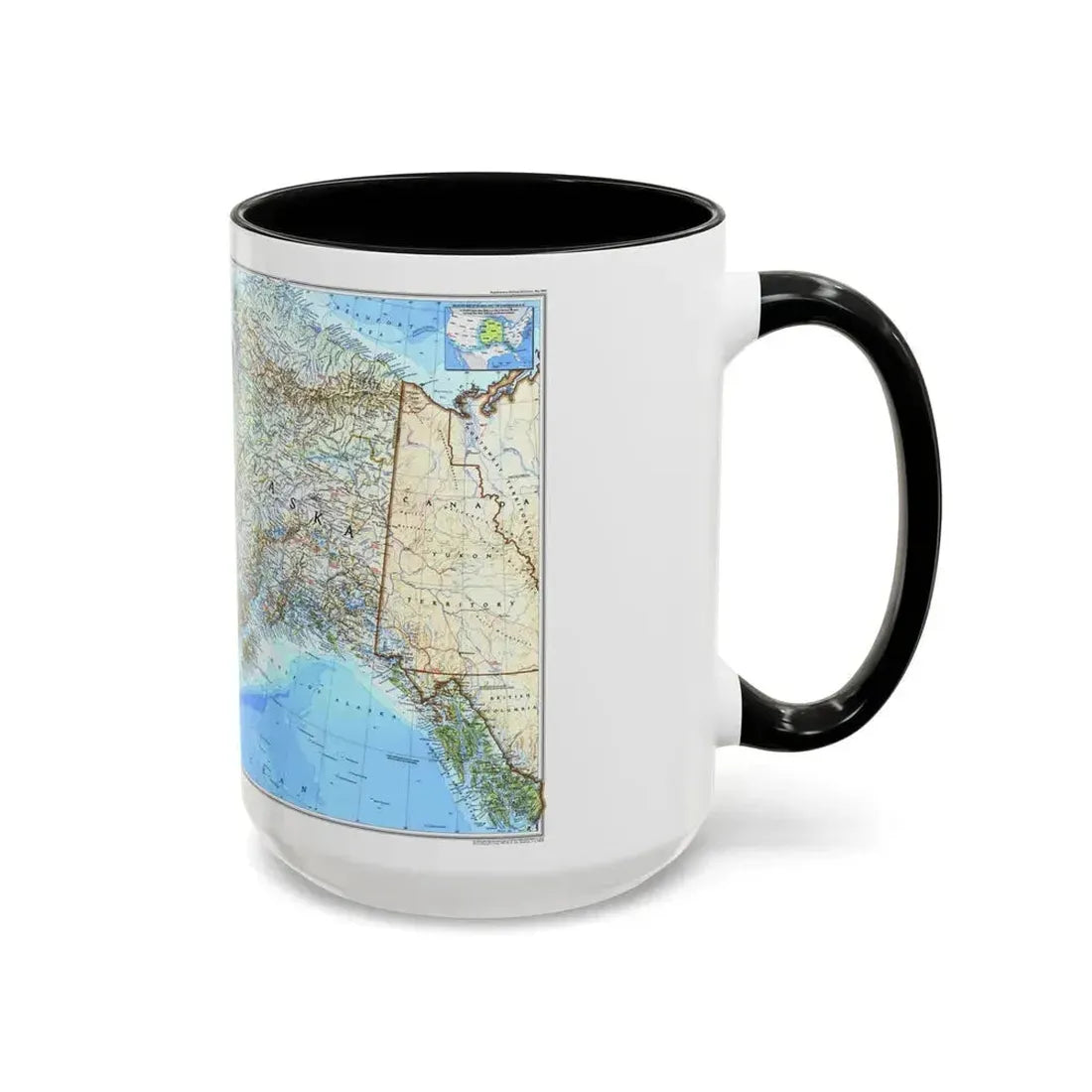 Alaska 1 (1994) (Map) Accent Coffee Mug - Go Mug Yourself