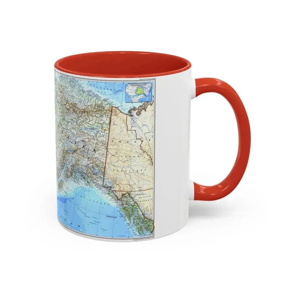 Alaska 1 (1994) (Map) Accent Coffee Mug - Go Mug Yourself