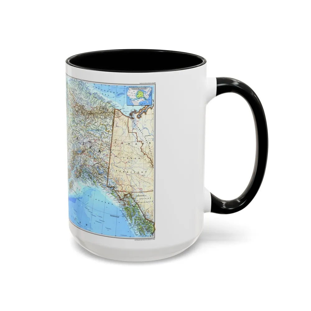 Alaska 1 (1994) (Map) Accent Coffee Mug-Go Mug Yourself