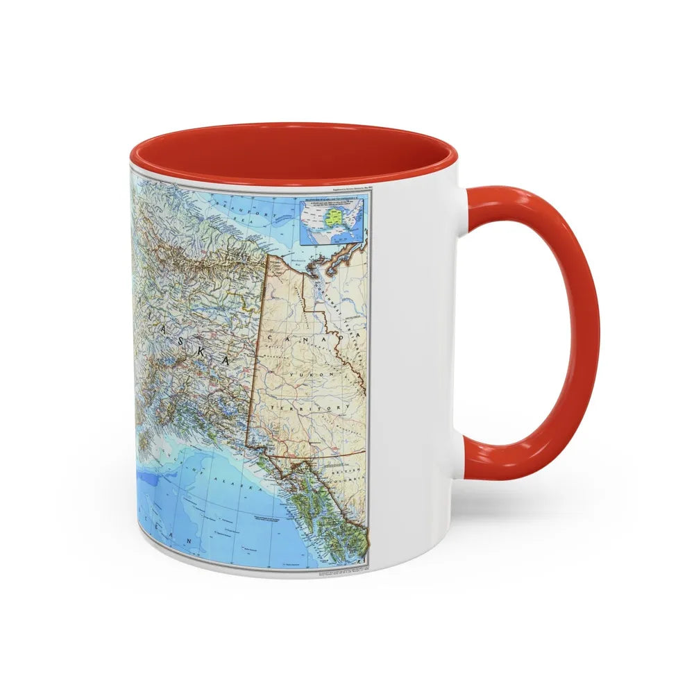 Alaska 1 (1994) (Map) Accent Coffee Mug-Go Mug Yourself