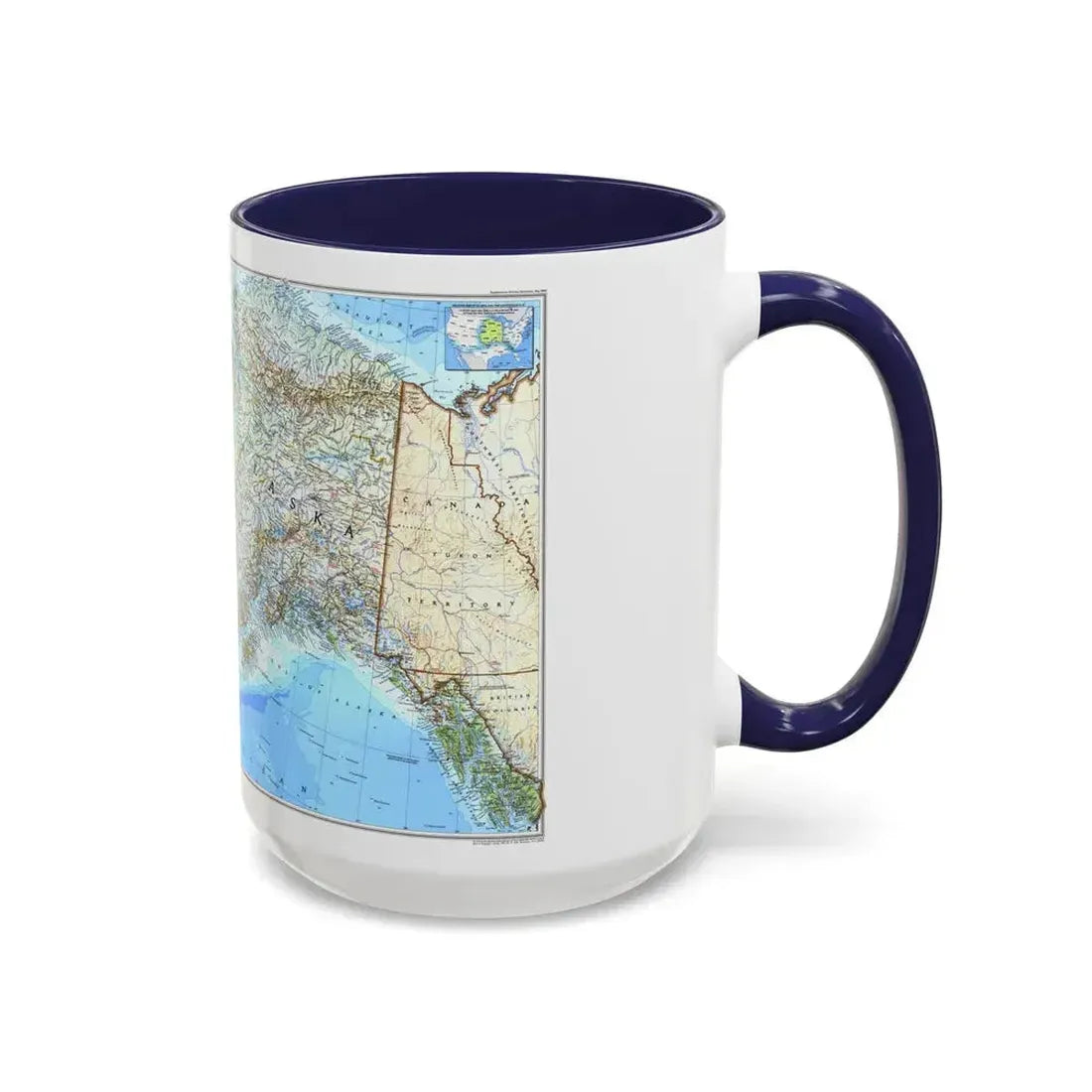 Alaska 1 (1994) (Map) Accent Coffee Mug - Go Mug Yourself