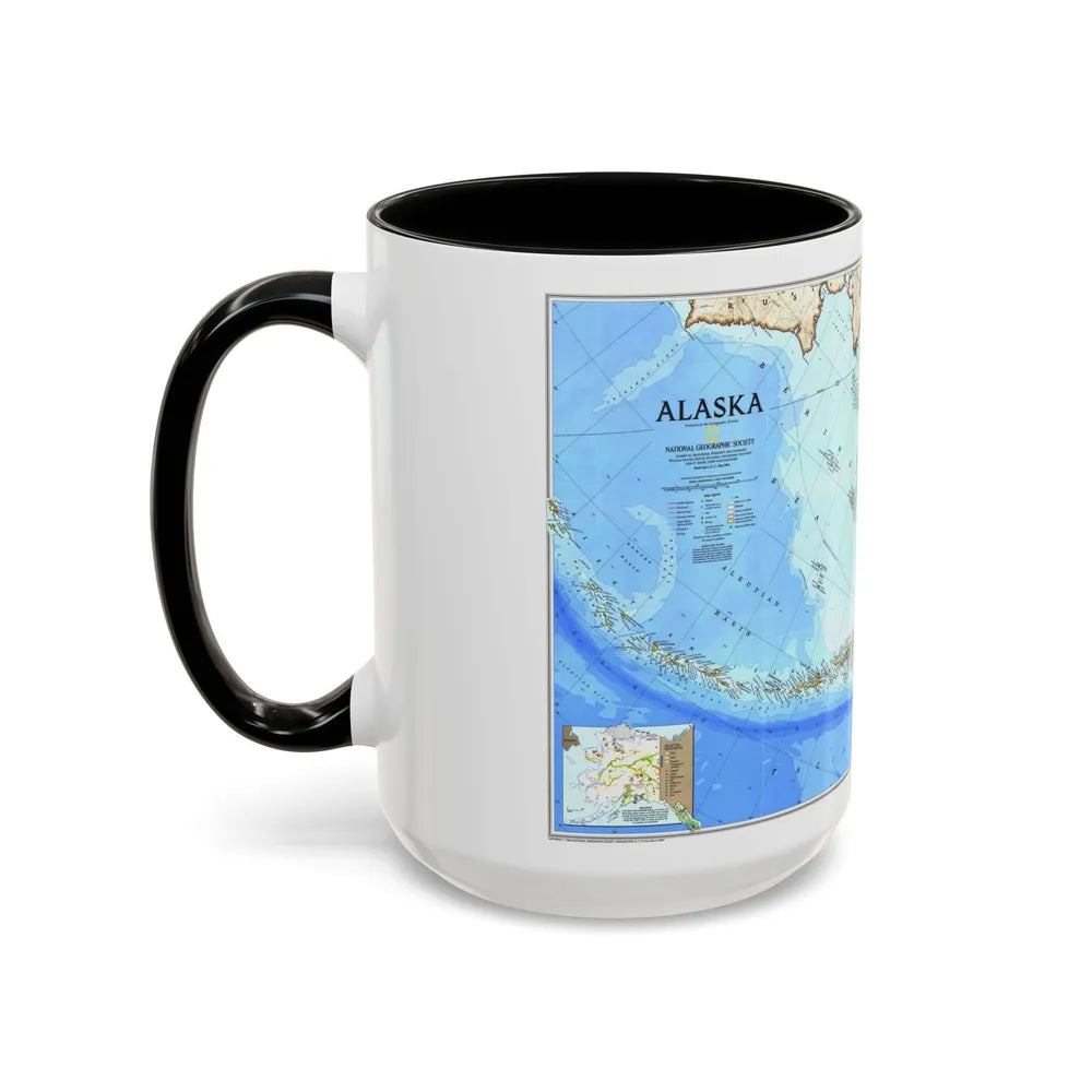 Alaska 1 (1994) (Map) Accent Coffee Mug-Go Mug Yourself