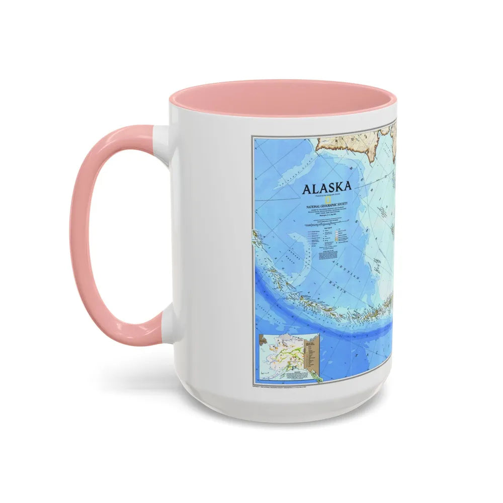 Alaska 1 (1994) (Map) Accent Coffee Mug-Go Mug Yourself