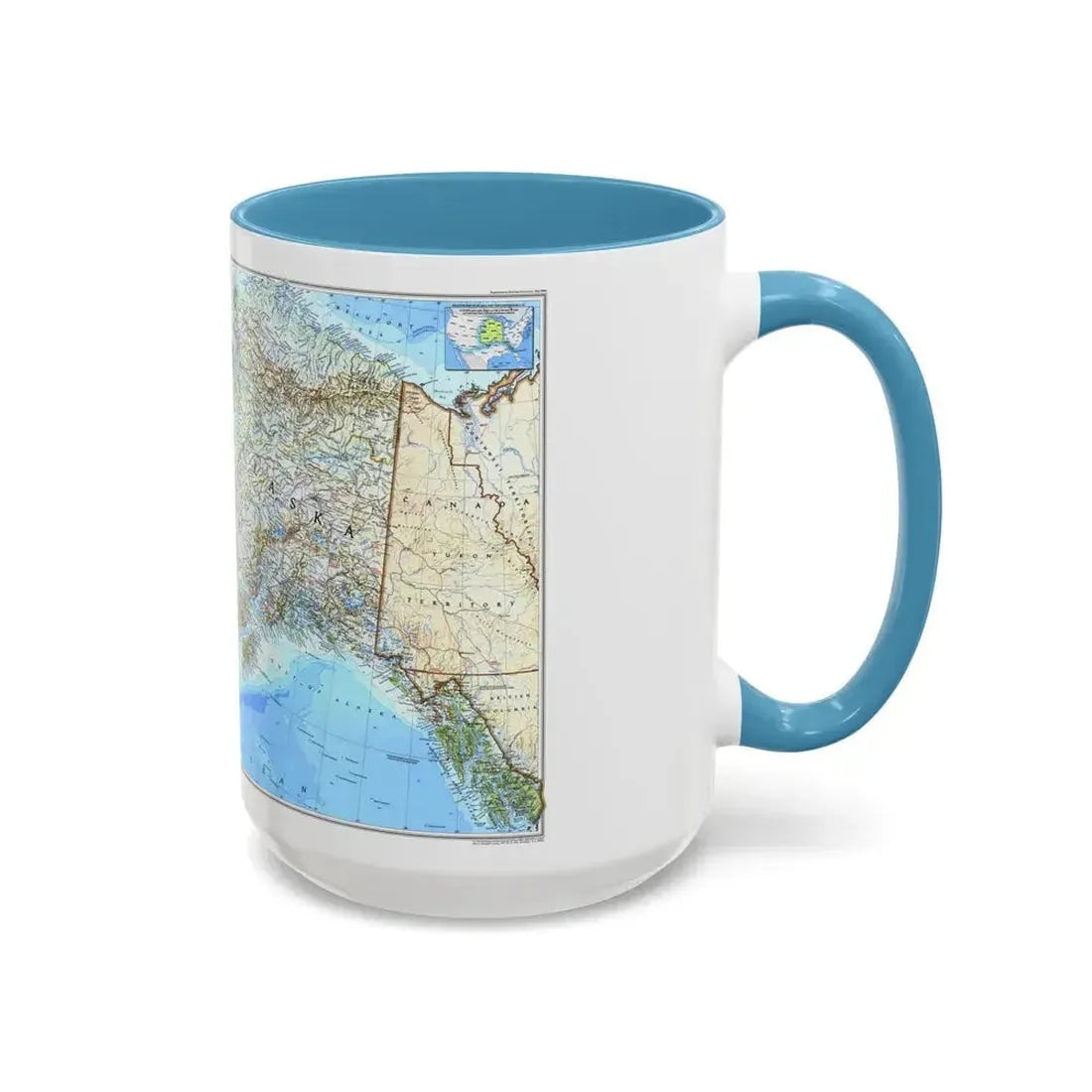 Alaska 1 (1994) (Map) Accent Coffee Mug - Go Mug Yourself