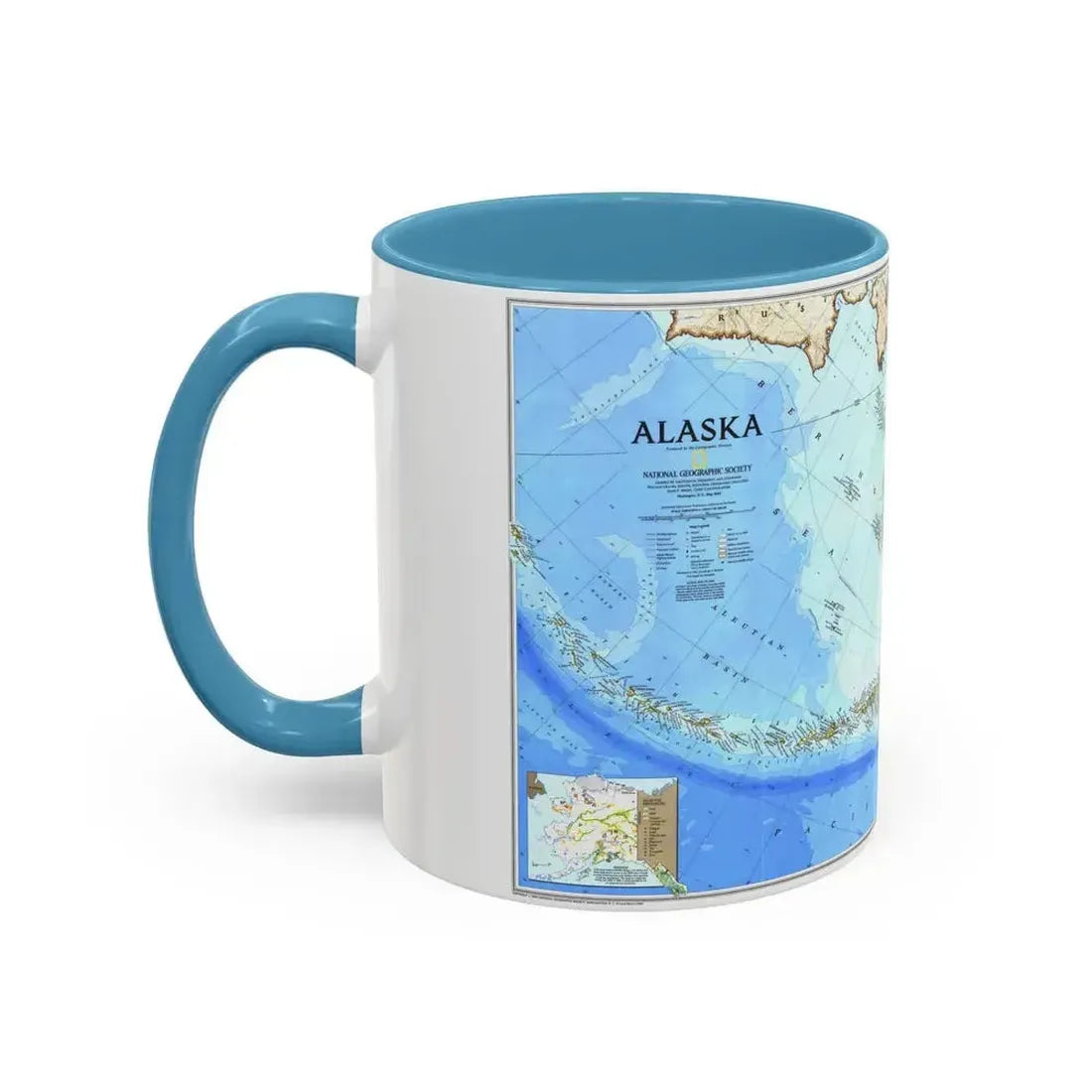 Alaska 1 (1994) (Map) Accent Coffee Mug - Go Mug Yourself