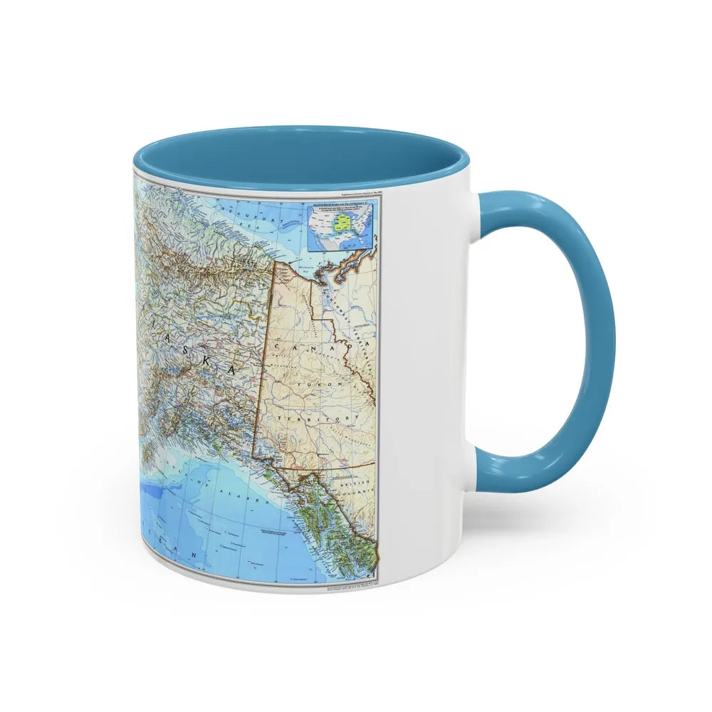 Alaska 1 (1994) (Map) Accent Coffee Mug-Go Mug Yourself