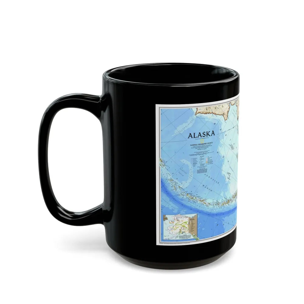 Alaska 1 (1994) (Map) Black Coffee Mug-Go Mug Yourself