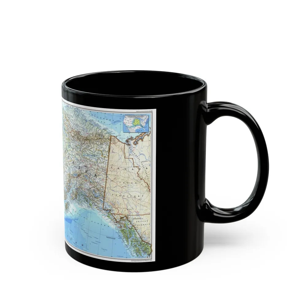 Alaska 1 (1994) (Map) Black Coffee Mug-Go Mug Yourself