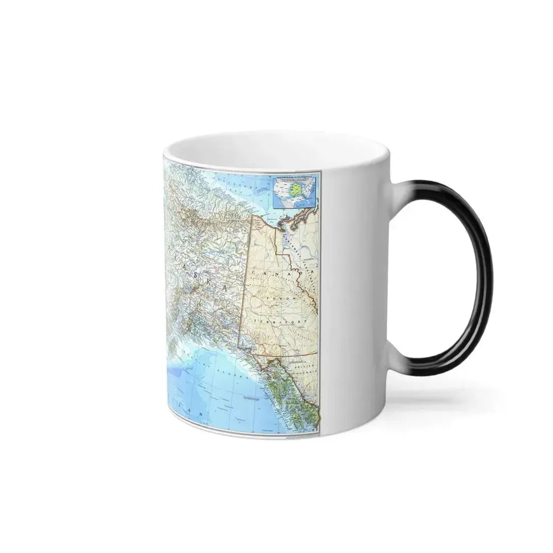 Alaska 1 (1994) (Map) Color Changing Mug 11oz - Go Mug Yourself