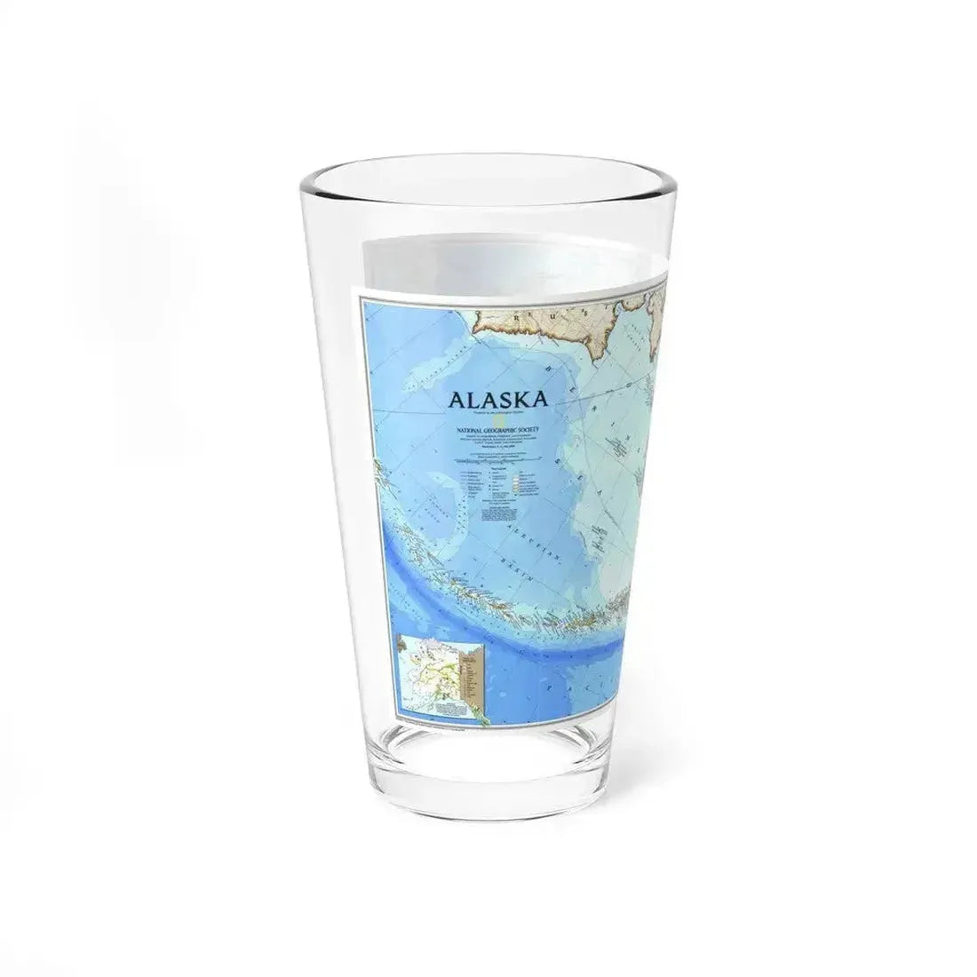 Alaska 1 (1994) (Map) Pint Glass 16oz - Go Mug Yourself