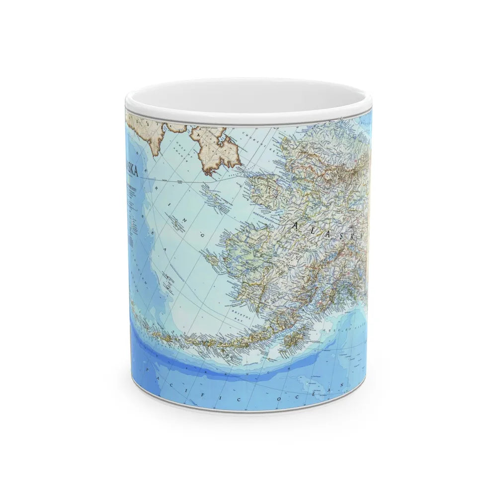 Alaska 1 (1994) (Map) White Coffee Mug-11oz-Go Mug Yourself