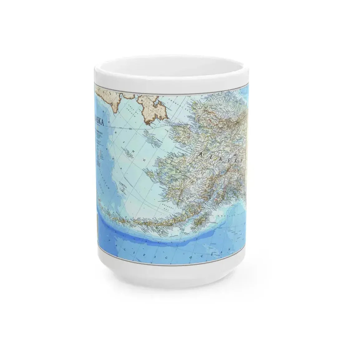 Alaska 1 (1994) (Map) White Coffee Mug 15oz - Go Mug Yourself
