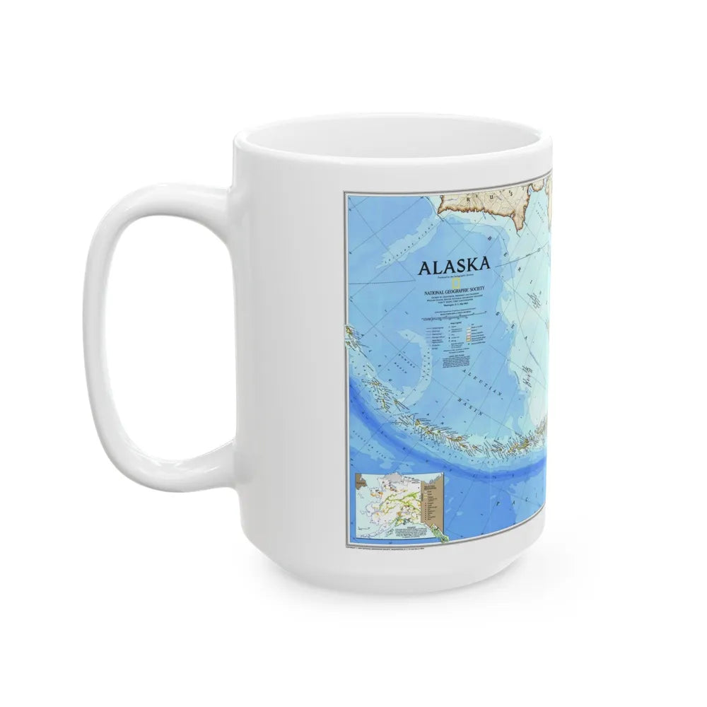 Alaska 1 (1994) (Map) White Coffee Mug-Go Mug Yourself