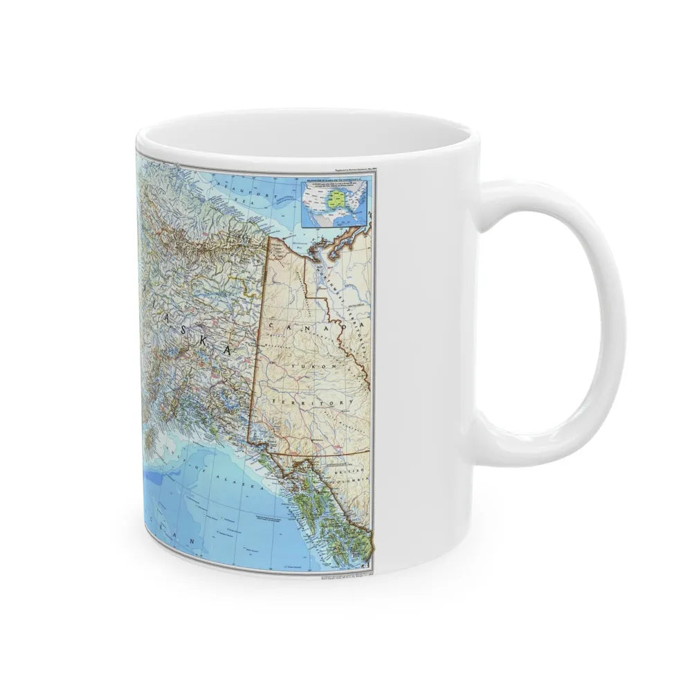 Alaska 1 (1994) (Map) White Coffee Mug-Go Mug Yourself