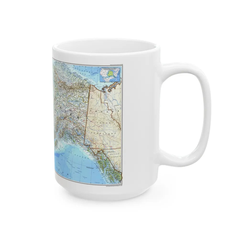 Alaska 1 (1994) (Map) White Coffee Mug-Go Mug Yourself