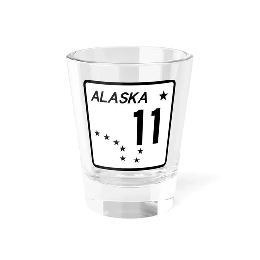 Alaska 11 shield (Alaska) (Road Sign) Shot Glass 1.5oz 1.5oz - Go Mug Yourself