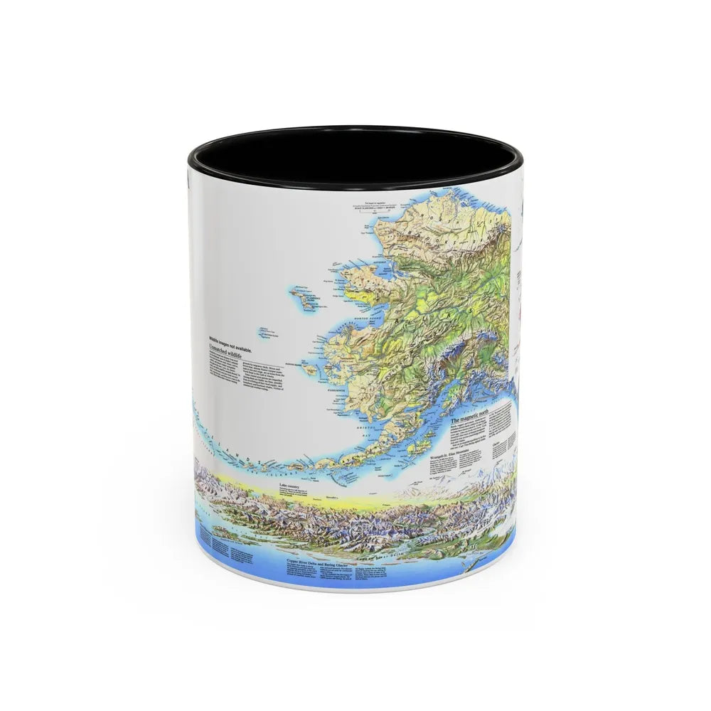 Alaska 2 (1994) (Map) Accent Coffee Mug-11oz-Black-Go Mug Yourself