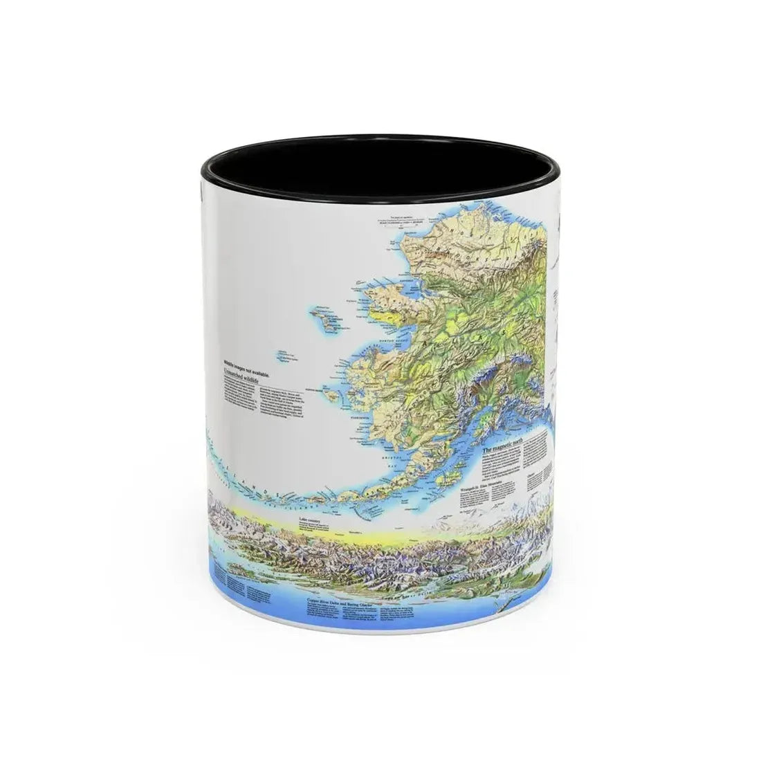 Alaska 2 (1994) (Map) Accent Coffee Mug 11oz Black - Go Mug Yourself