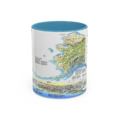 Alaska 2 (1994) (Map) Accent Coffee Mug 11oz Light Blue - Go Mug Yourself