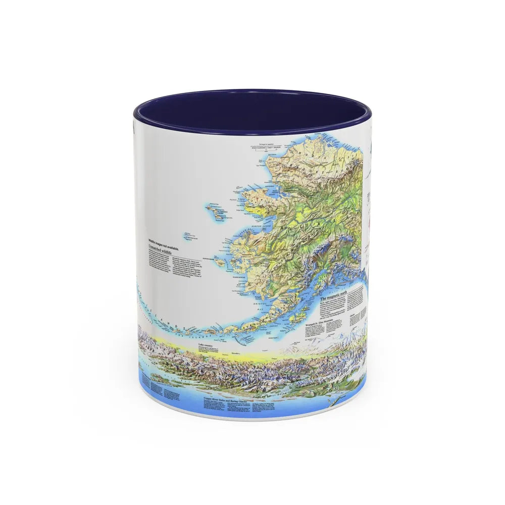 Alaska 2 (1994) (Map) Accent Coffee Mug-11oz-Navy-Go Mug Yourself