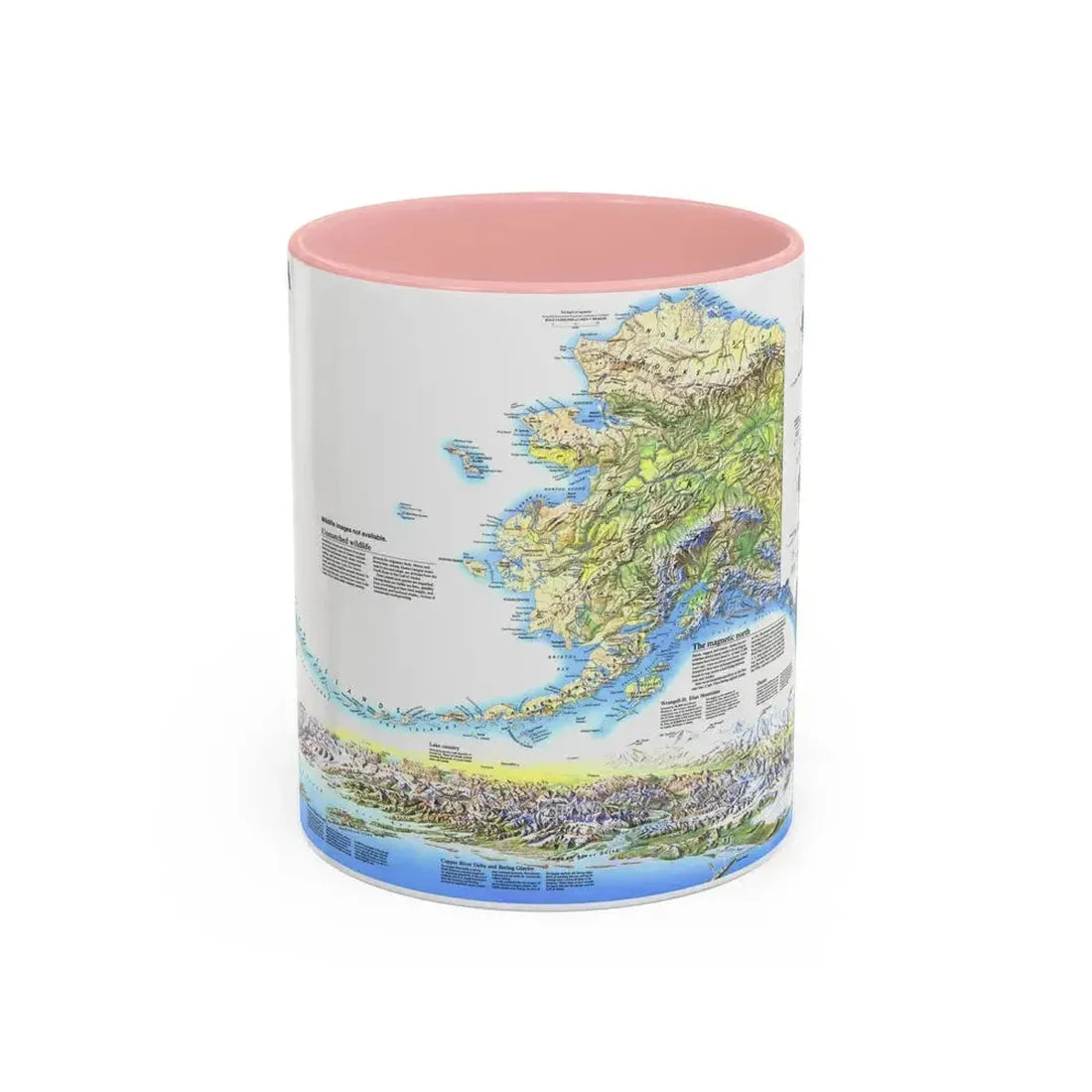 Alaska 2 (1994) (Map) Accent Coffee Mug 11oz Pink - Go Mug Yourself